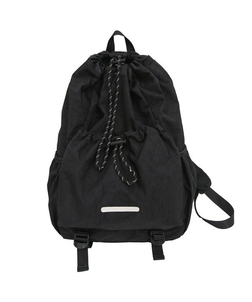 リュックサック ドローストリング 大容量 カジュアル ナイロン バックパック 男女兼用 おしゃれ 巾着リュックサック 旅行遠足 軽量バッグ アウトドア ストリート 88CXH-102